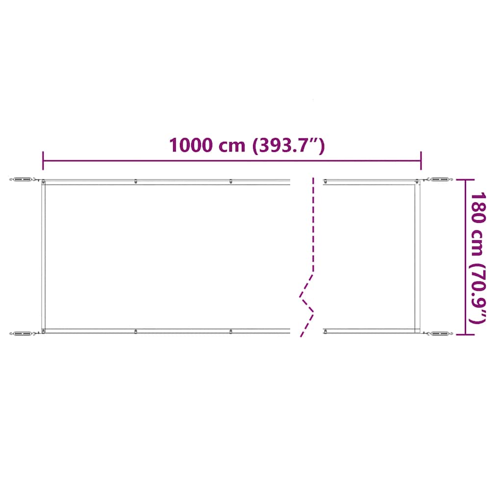 Okomita tenda terakota 180 x 1000 cm od tkanine Oxford