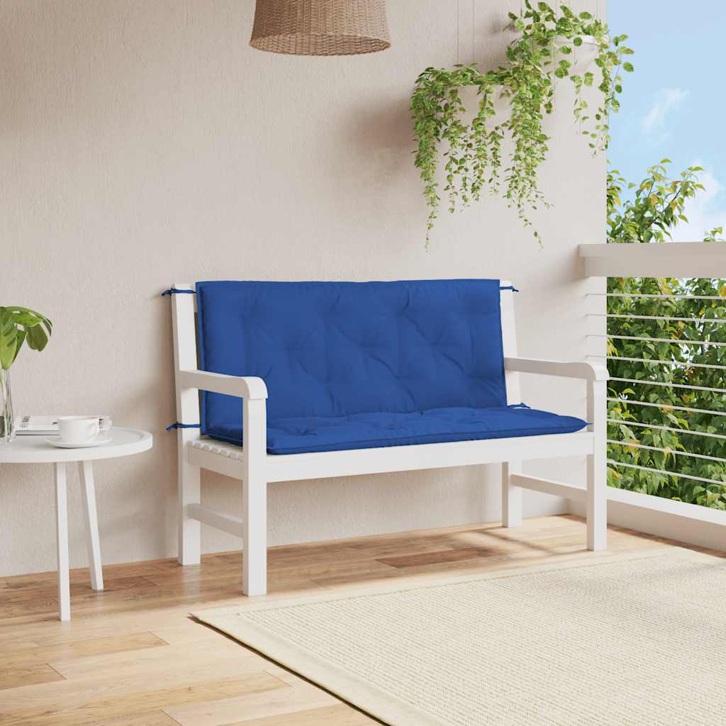 Jastuk za vrtnu klupu plavi 120 x (50+50) x 7 cm tkanina Oxford