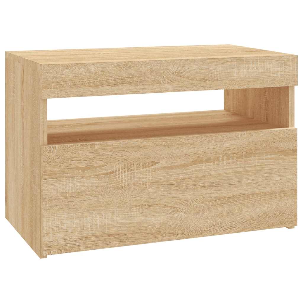 TV ormarić s LED svjetlima boja hrasta sonome 60x35x40 cm