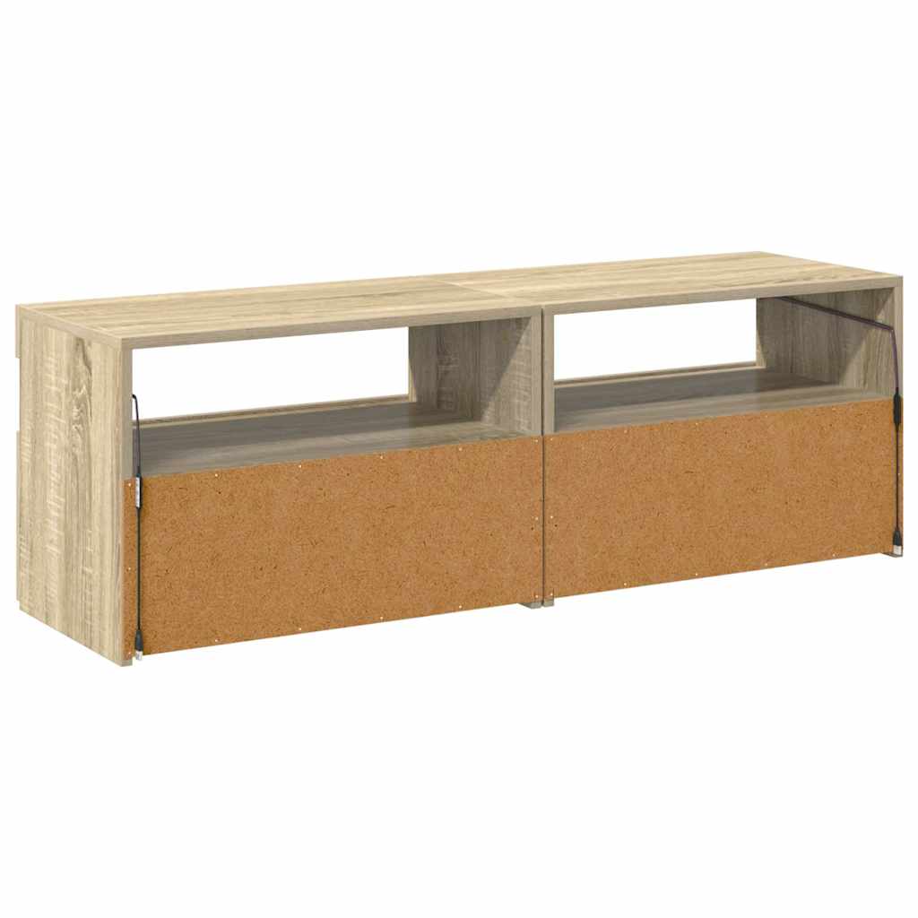 TV ormarići s LED svjetlima 2 kom boja hrasta 60 x 35 x 40 cm