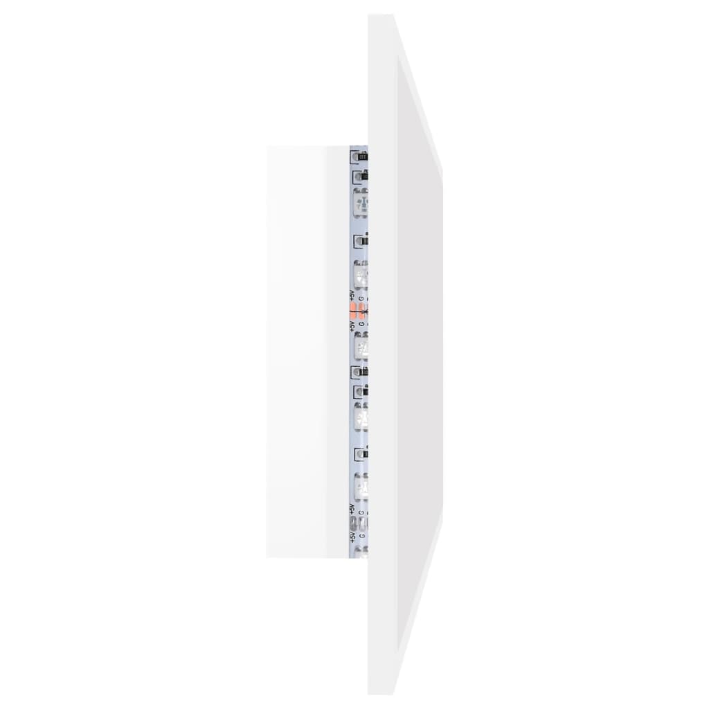 LED kupaonsko ogledalo visoki sjaj bijelo 90x8,5x37 cm akrilno