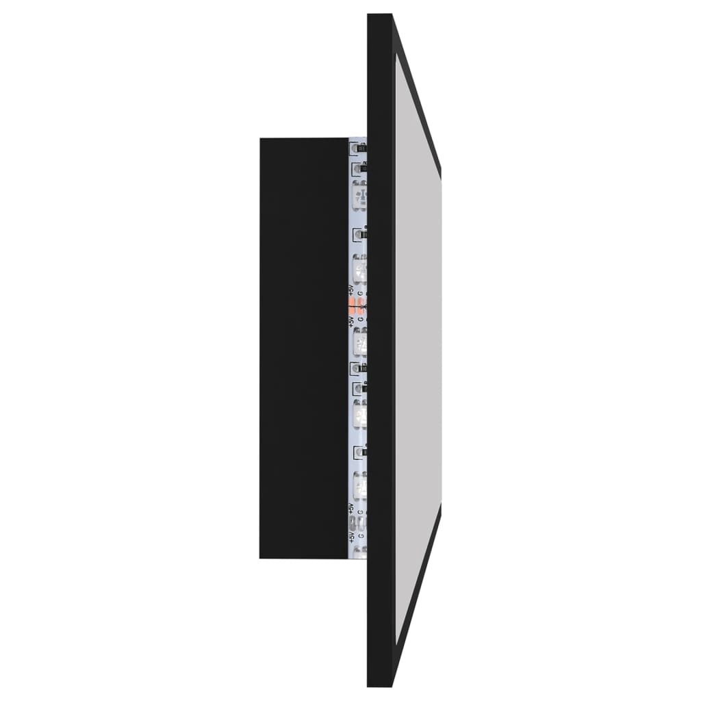 LED kupaonsko ogledalo crno 100x8,5x37 cm akrilno