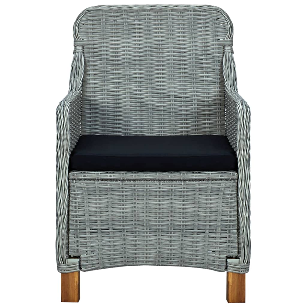 7-dijelni vrtni blagovaonski set od poliratana svjetlosivi