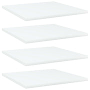 Police za knjige 4 kom bijele 40x40x1,5 cm konstruirano drvo