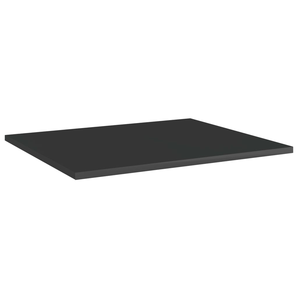 Police za knjige 8 kom visoki sjaj crne 60 x 50 x 1,5 cm drvene