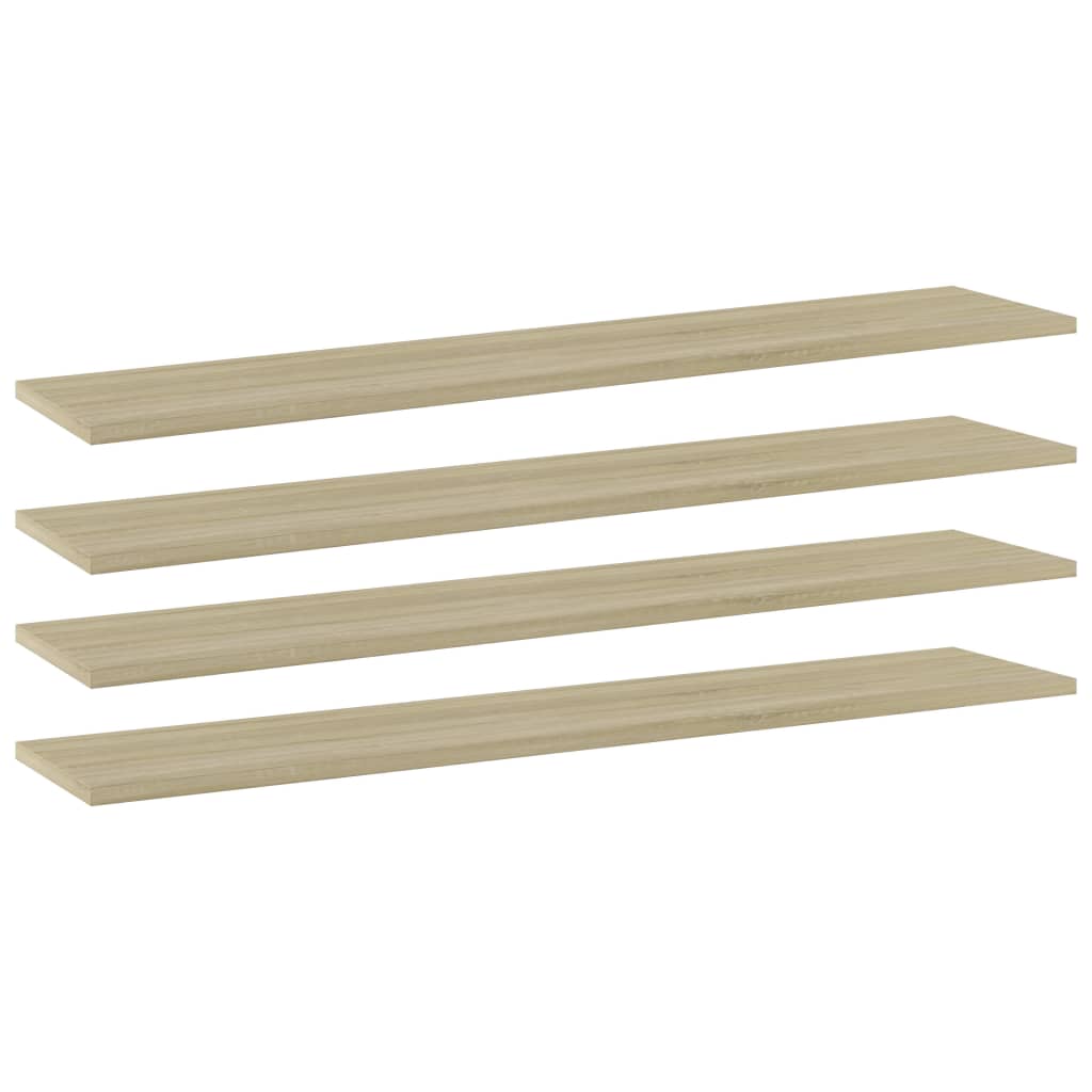 Police za knjige 4 kom boja hrasta sonome 100x20x1,5 cm iverica