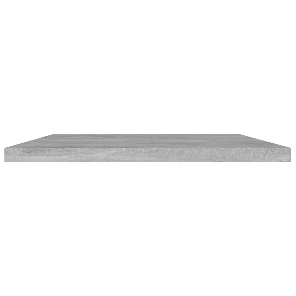 Police za knjige 4 kom siva boja betona 100x20x1,5 cm drvene