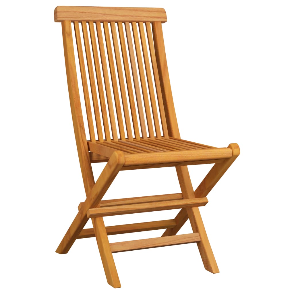 Vrtne stolice s crvenim jastucima 2 kom od masivne tikovine