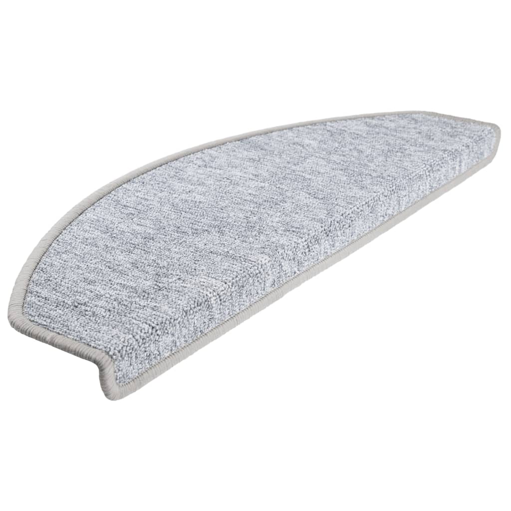Prostirke za stepenice 10 kom 65x24x4 cm svijetlo sive poluokrugle velike