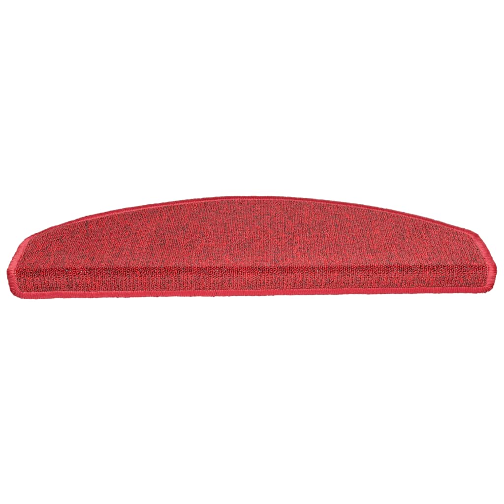 Prostirke za stepenice 10 kom 65x24x4 cm crvene poluokrugle velike