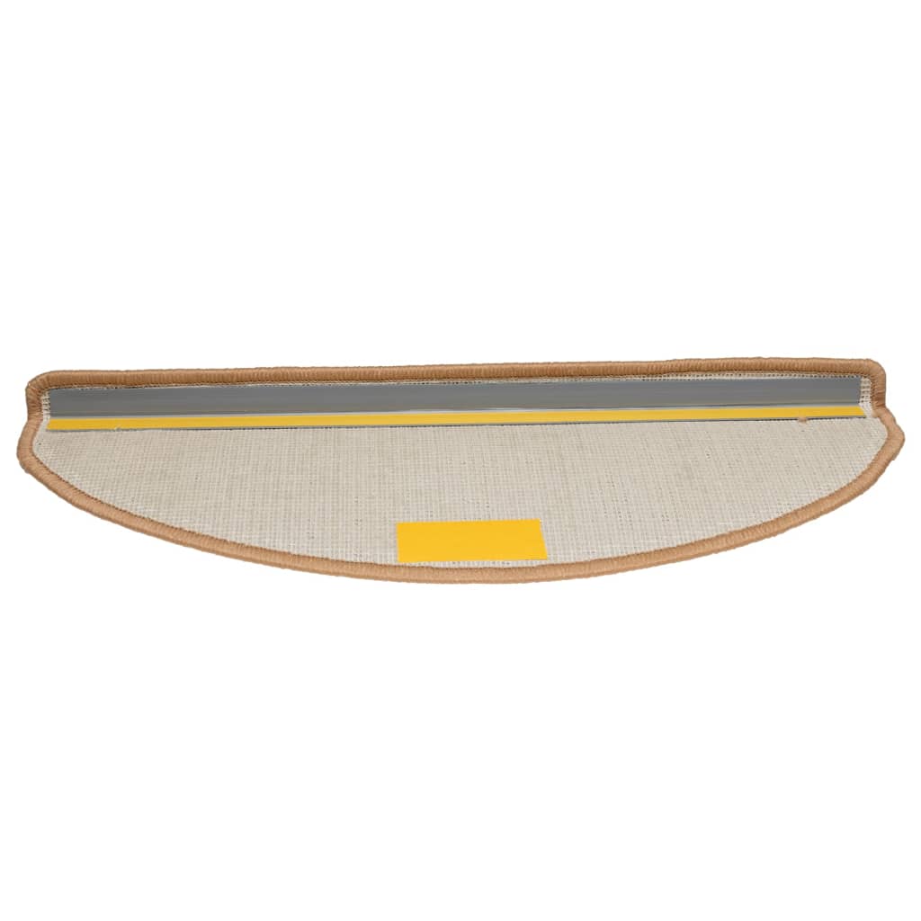 Prostirke za stepenice 10 kom 65x21x4 cm bež poluokrugle velike
