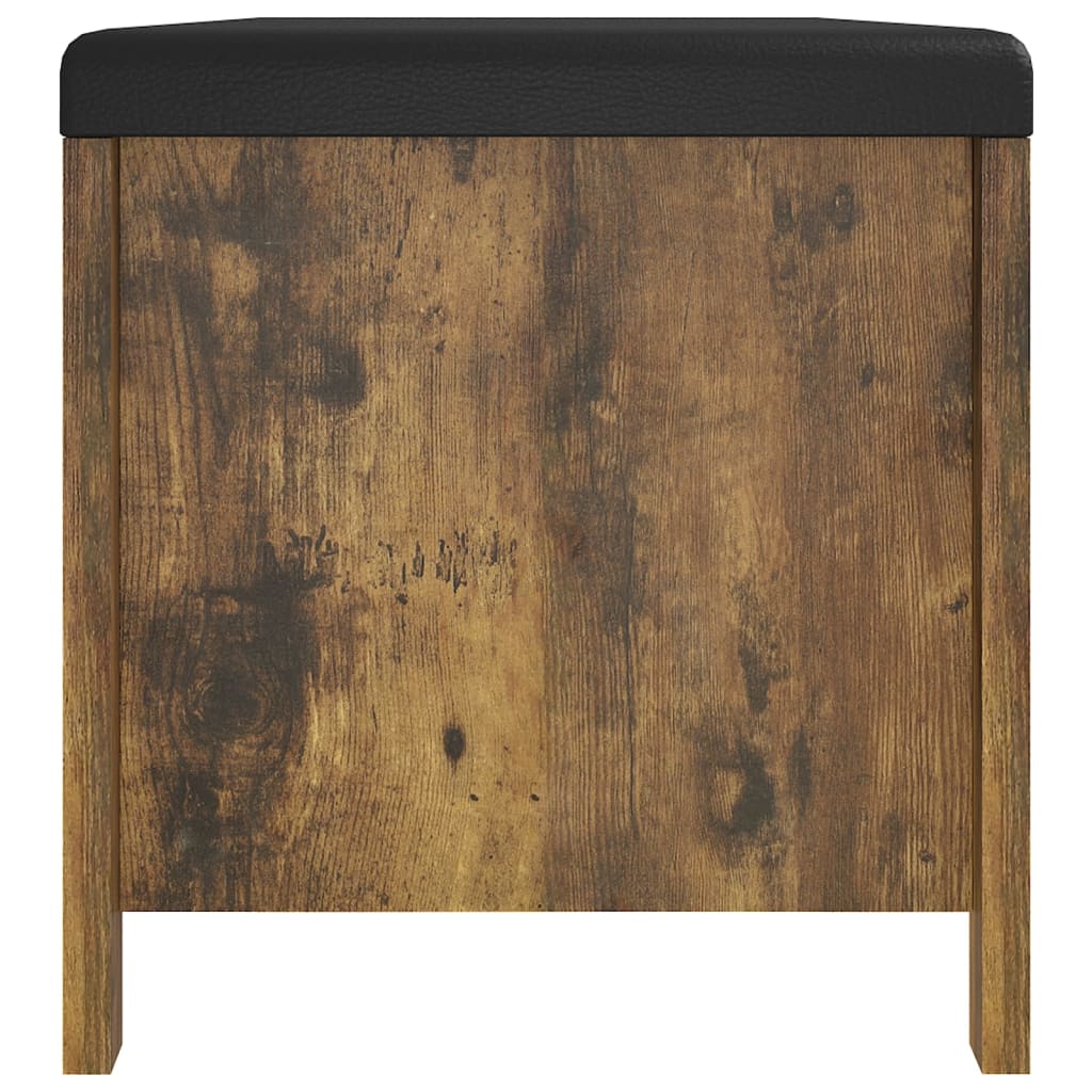 Kutija za pohranu s jastukom boja hrasta 105x40x45 cm drvena