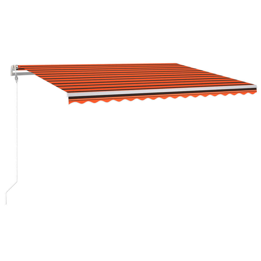 Automatska tenda sa senzorom LED 400x300 cm narančasto-smeđa