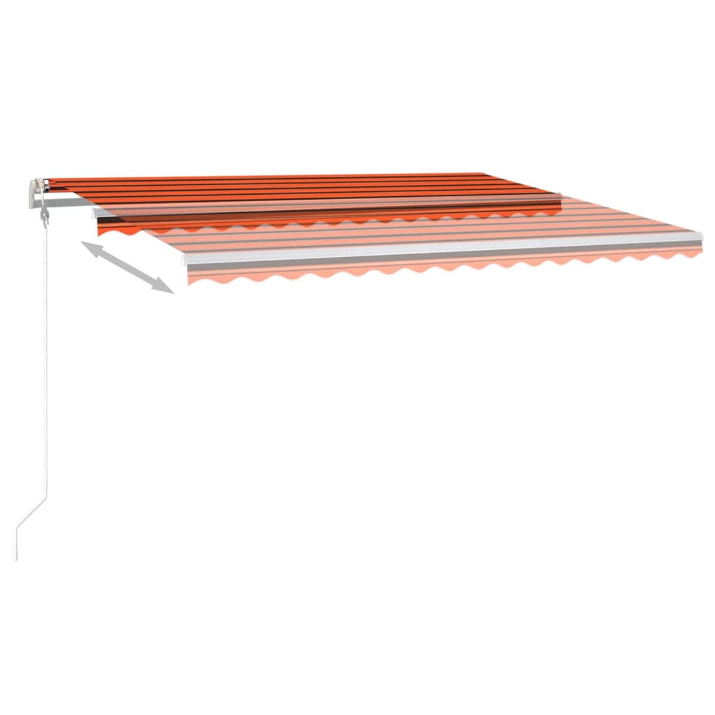 Automatska tenda sa senzorom LED 400x300 cm narančasto-smeđa