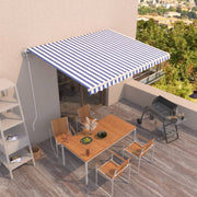 Tenda na automatsko uvlačenje 400 x 350 cm plavo-bijela