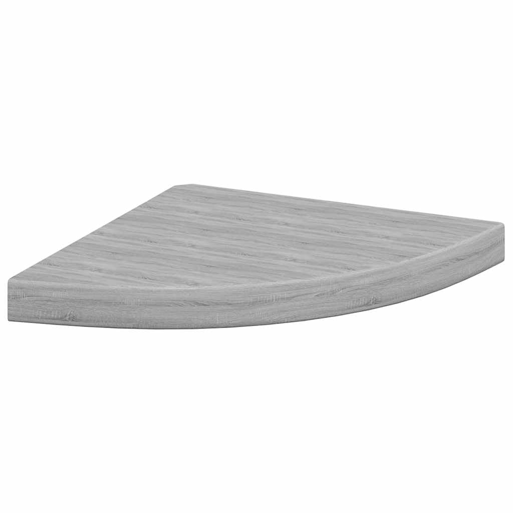 Kutna zidna polica siva boja betona 35 x 35 x 3,8 cm MDF