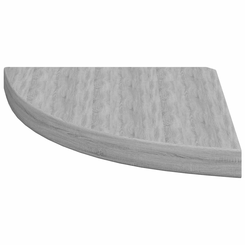Kutna zidna polica siva boja betona 35 x 35 x 3,8 cm MDF