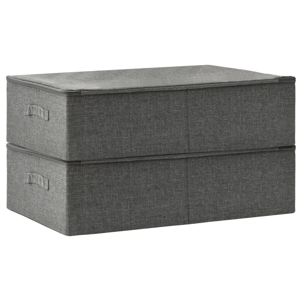 Kutije za pohranu 2 kom od tkanine 70 x 40 x 18 cm antracit