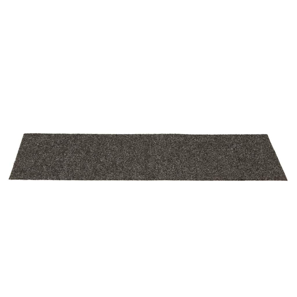 Prostirke za stepenice samoljepljive 15 kom 60x25 cm antracit pravokutne