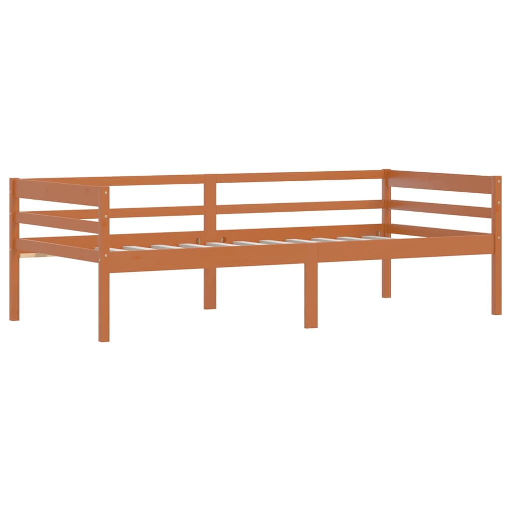 Okvir za krevet od masivne borovine smeđa boja meda 90 x 200 cm