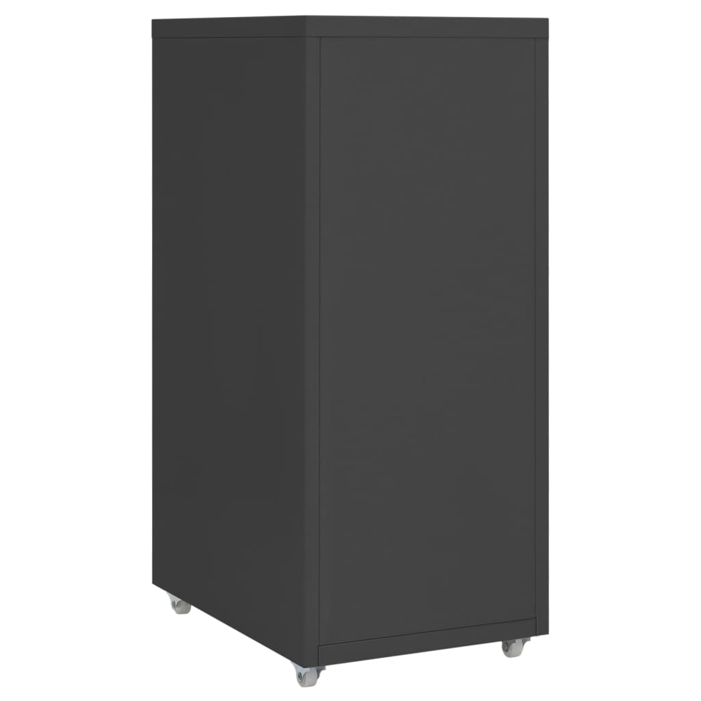Mobilni ormarić za spise antracit 28 x 41 x 69 cm metalni