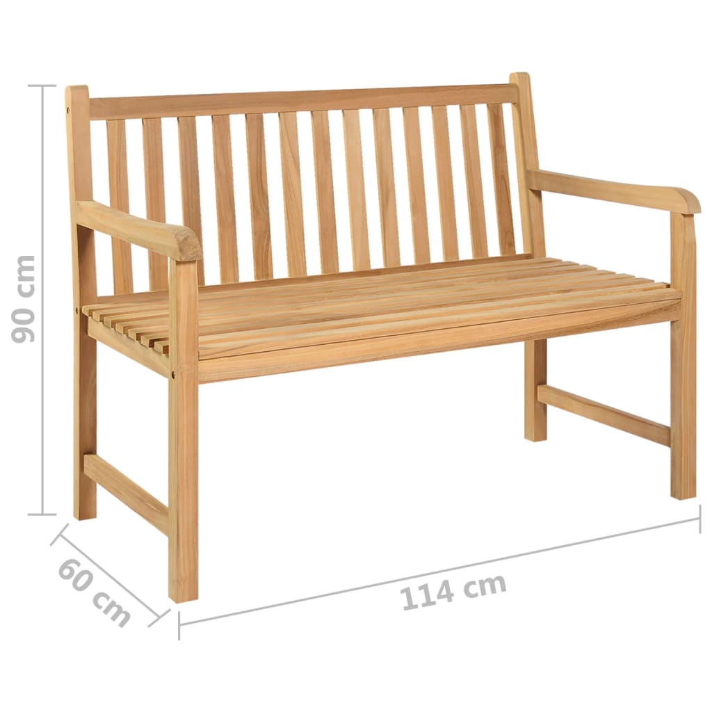 Vrtna klupa 114 cm od masivne tikovine
