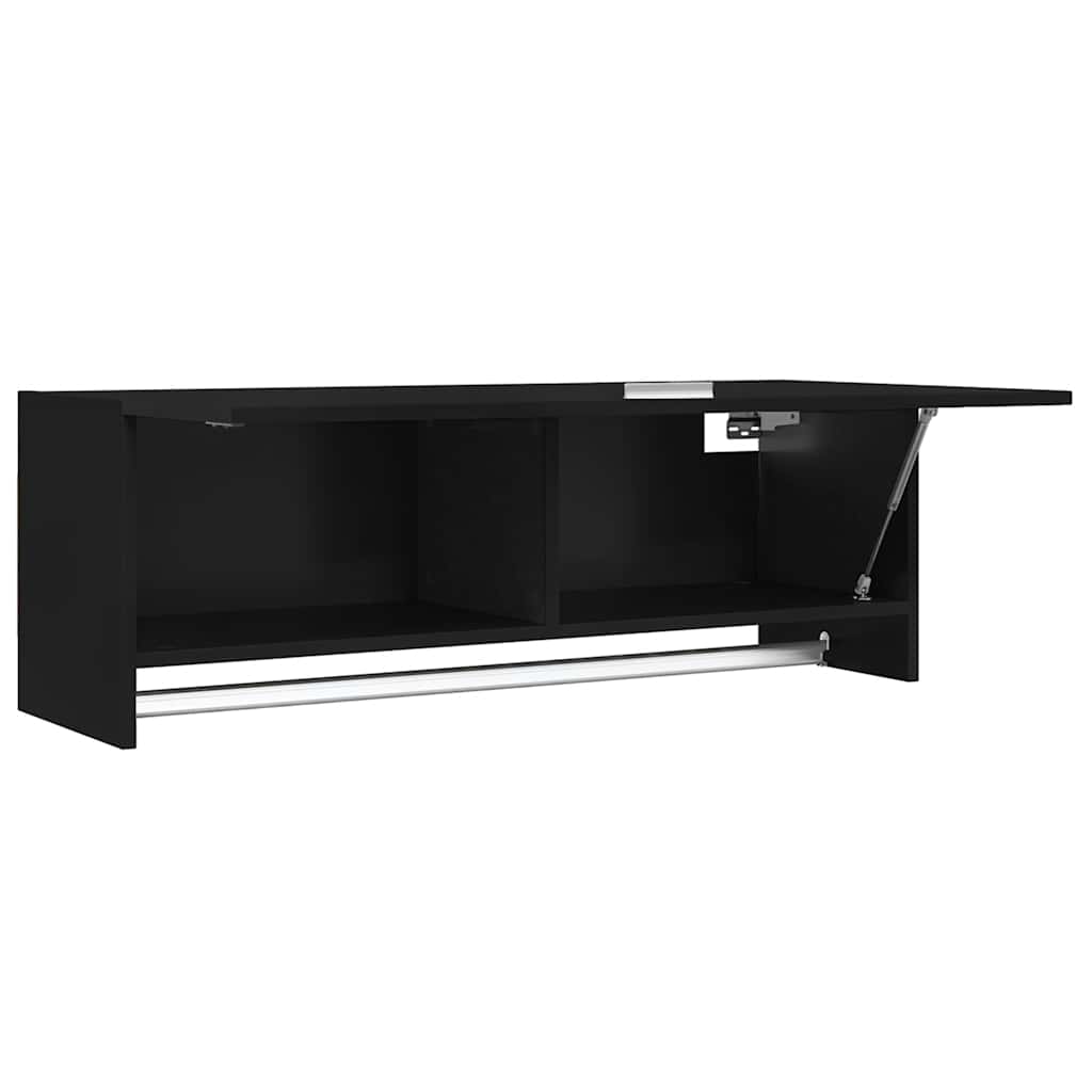 Ormar crni 100 x 32,5 x 35 cm od konstruiranog drva