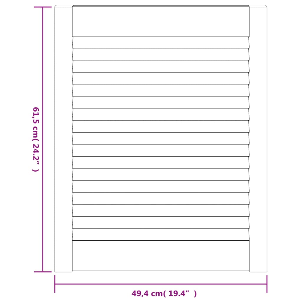 Vrata za ormarić rešetkasta 2 kom bijela 61,5x49,4 cm borovina