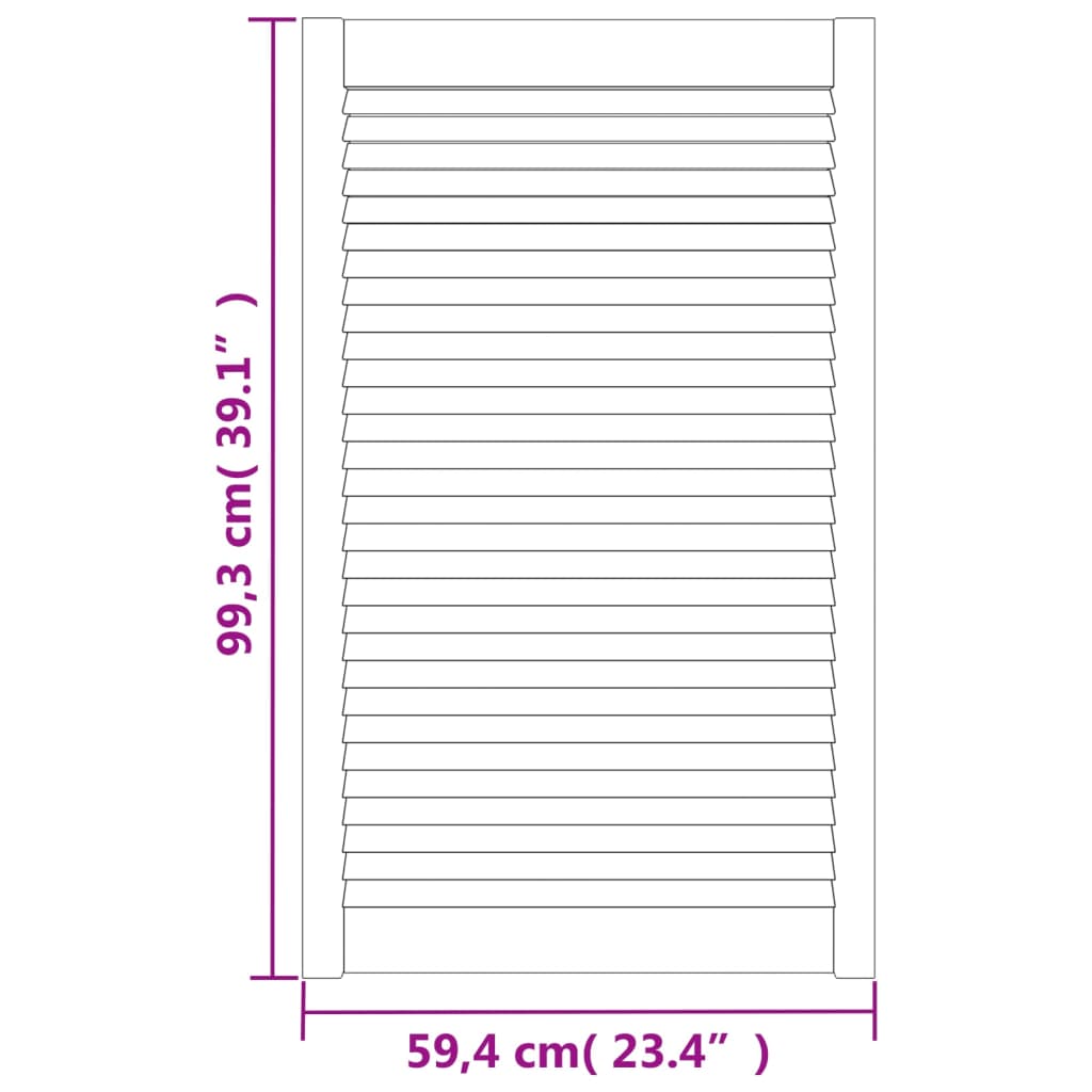 Vrata za ormarić rešetkasta 2 kom bijela 99,3x59,4 cm borovina