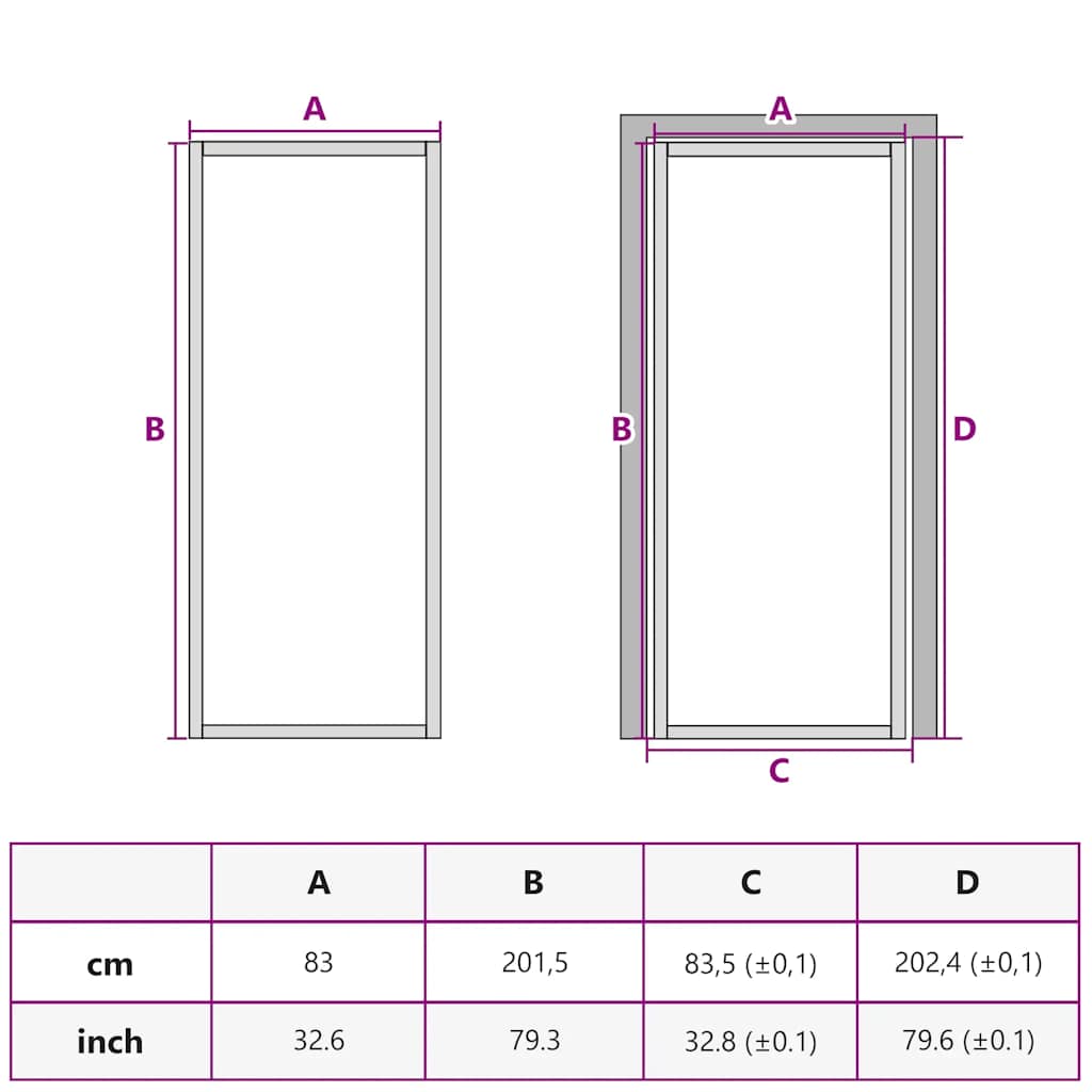 Sobna vrata od stakla ESG i aluminija 83 x 201,5 cm crna