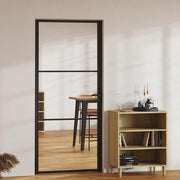 Sobna vrata od stakla ESG i aluminija 93 x 201,5 cm crna