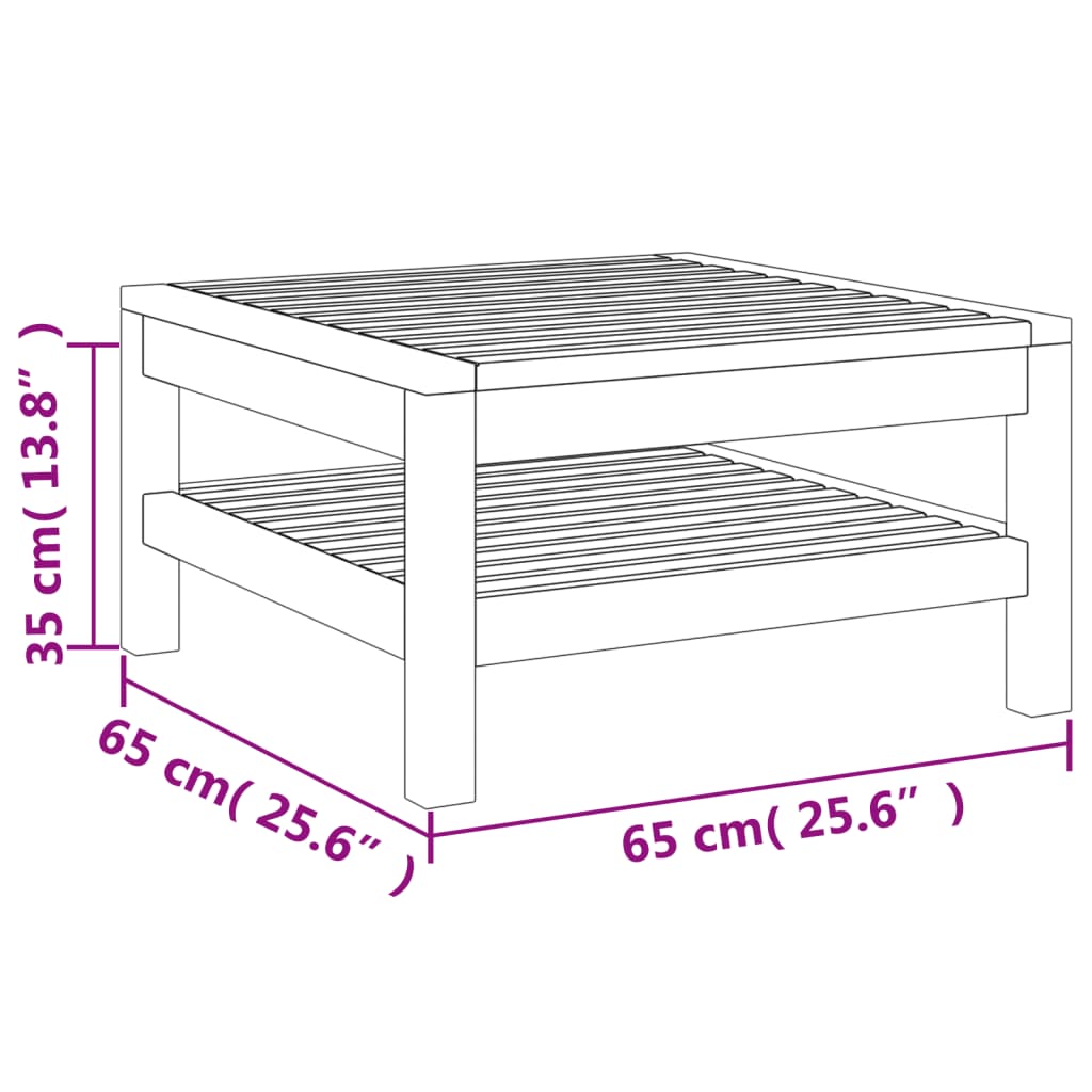 6-dijelna vrtna garnitura od masivnog drva bagrema s jastucima