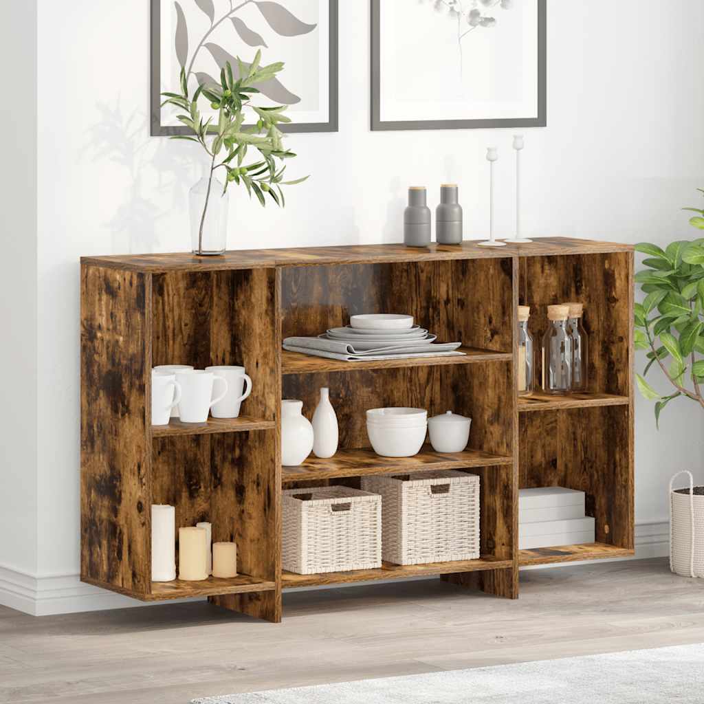 Komoda boja dimljenog hrasta 120 x 30 x 75 cm konstruirano drvo