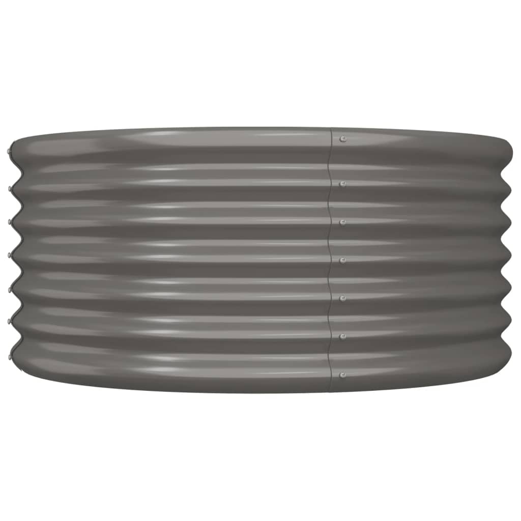 Vrtna sadilica od pocinčanog čelika 80 x 80 x 36 cm siva