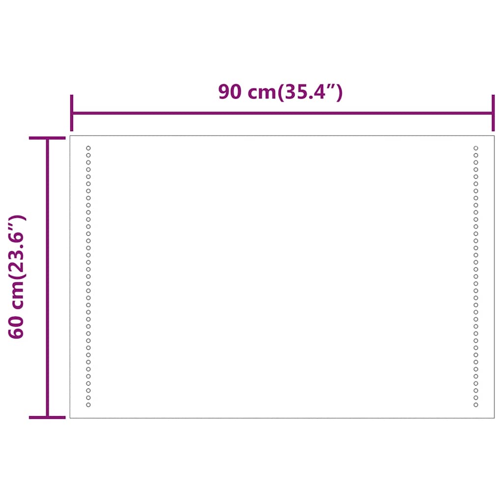LED kupaonsko ogledalo 90x60 cm