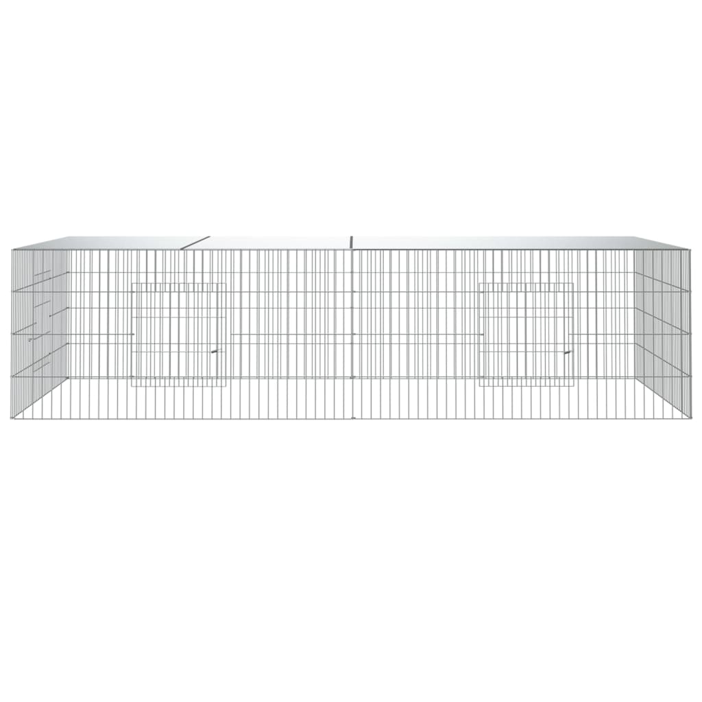 Kavez za zečeve s 2 panela 220x110x55 cm od pocinčanog željeza
