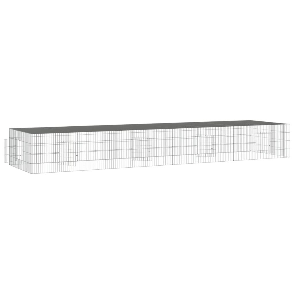 Kavez za zečeve s 4 panela 433x109x54 cm od pocinčanog željeza