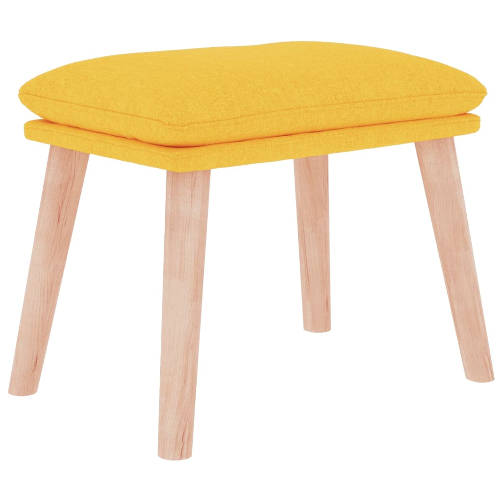 Stolica za ljuljanje s osloncem za noge od tkanine boja senfa