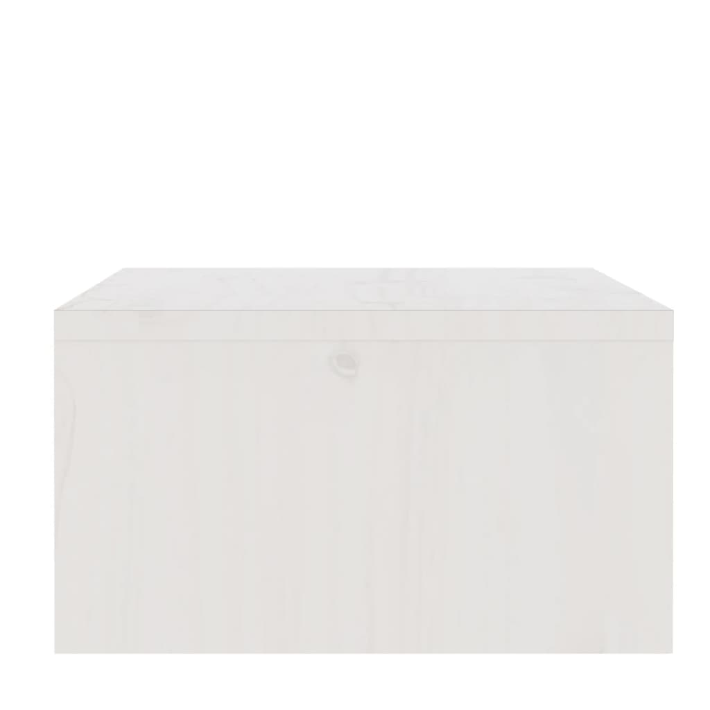 Stalak za monitor bijeli 100 x 27 x 15 cm od masivne borovine