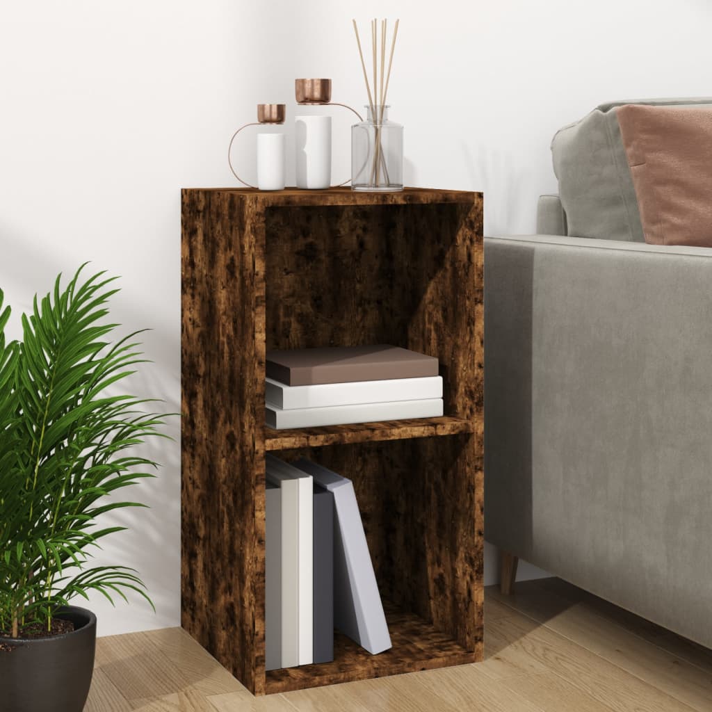 Kutija za pohranu vinilnih ploča smeđa 71 x 34 x 36 cm drvena