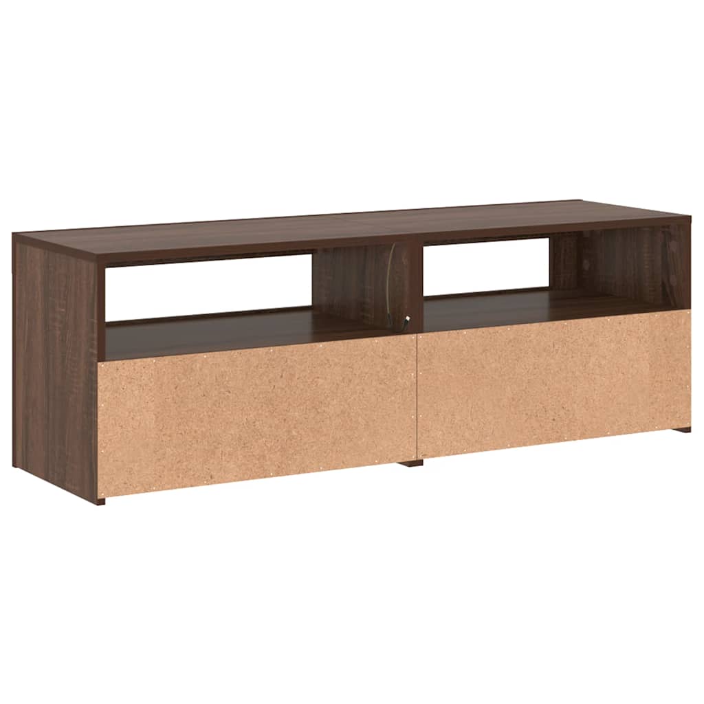 TV ormarić s LED svjetlima boja smeđeg hrasta 120 x 35 x 40 cm