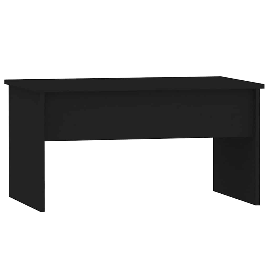 Stolić za kavu crni 80 x 50,5 x 41,5 cm od konstruiranog drva