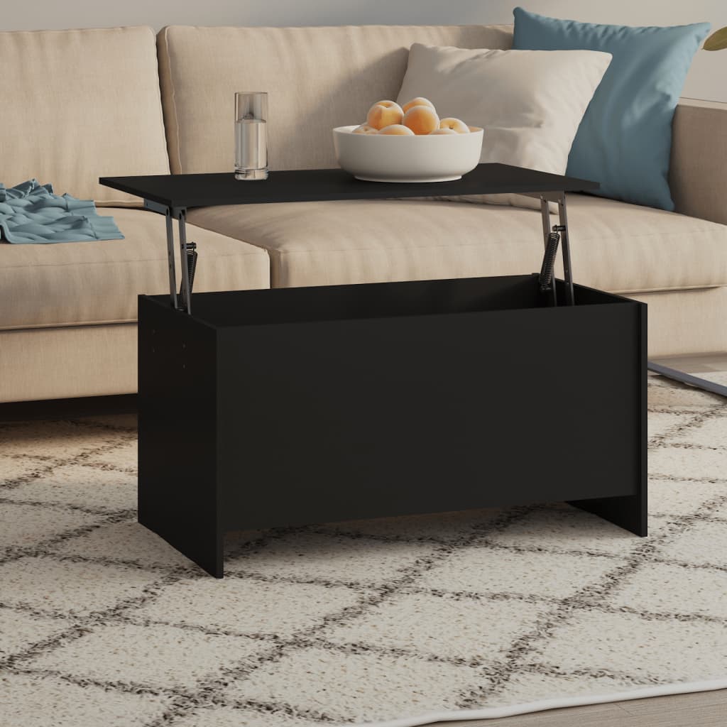 Stolić za kavu crni 102 x 55,5 x 52,5 cm od konstruiranog drva