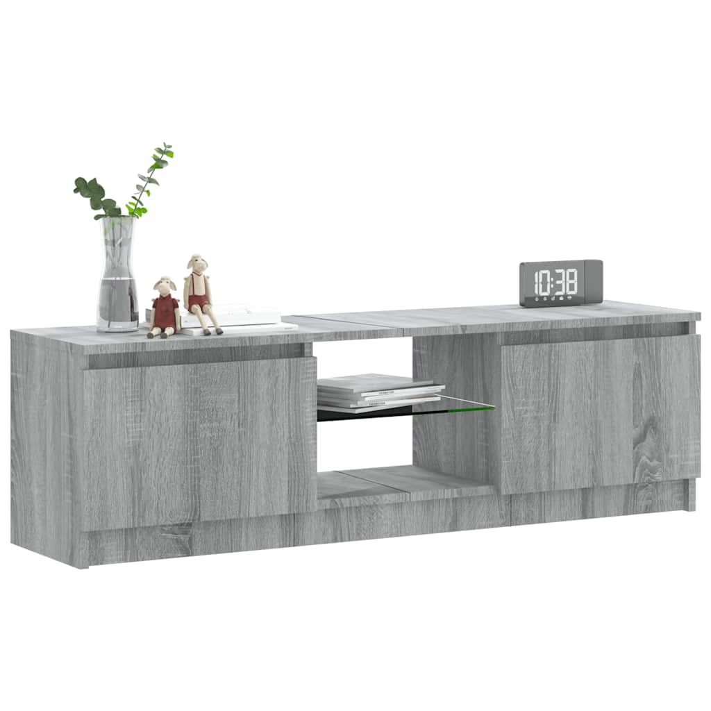 TV ormarić s LED svjetlima boja hrasta sonome 120x30x36 cm