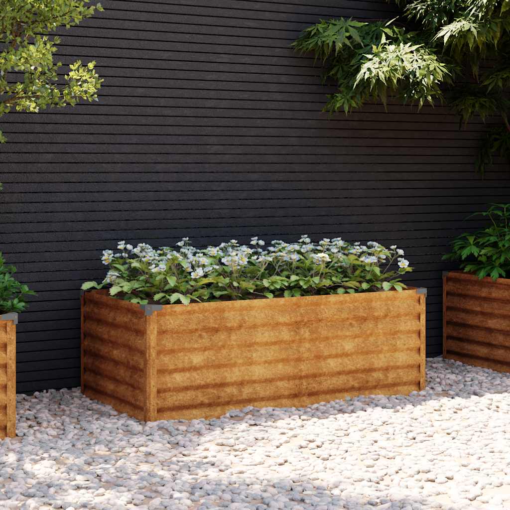 Povišena vrtna gredica 100x50x36 cm Corten čelik