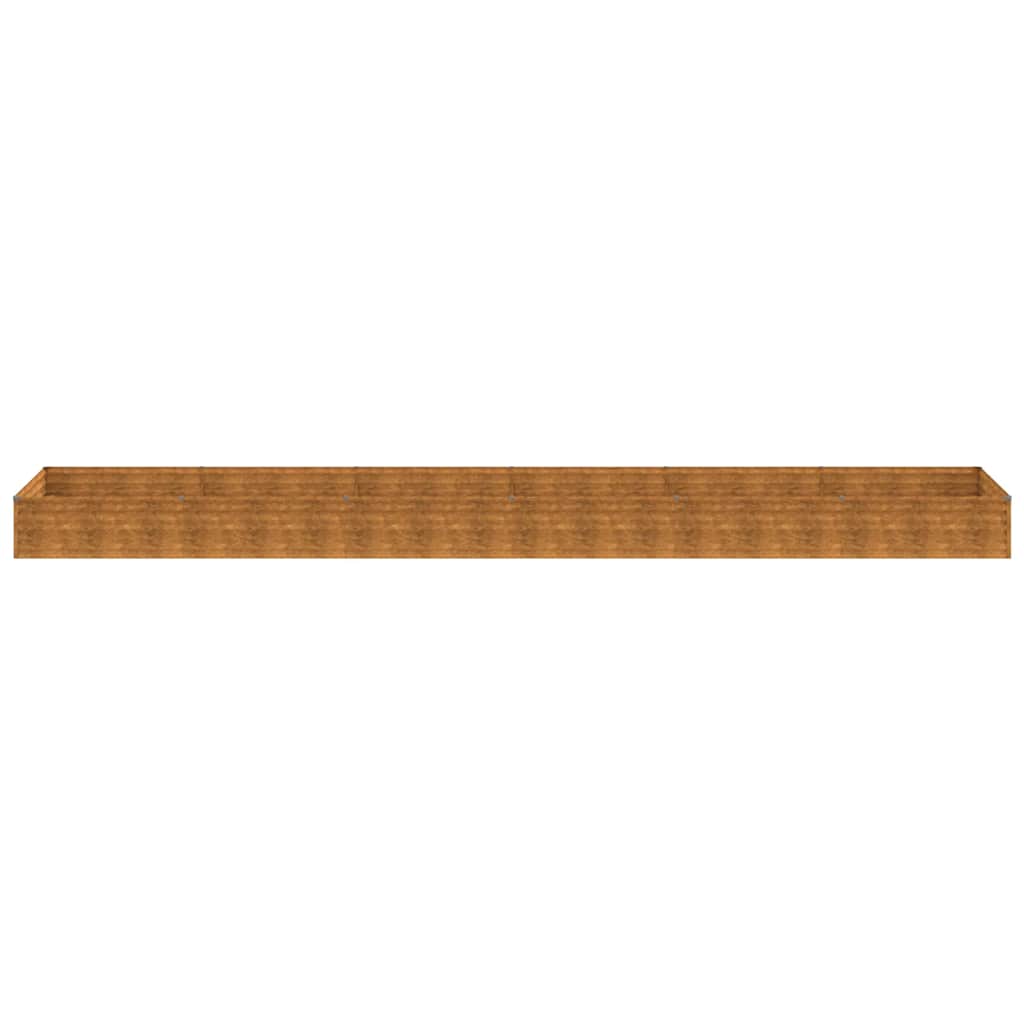 Povišena vrtna gredica 579 x 100 x 36 cm od čelika COR-TEN