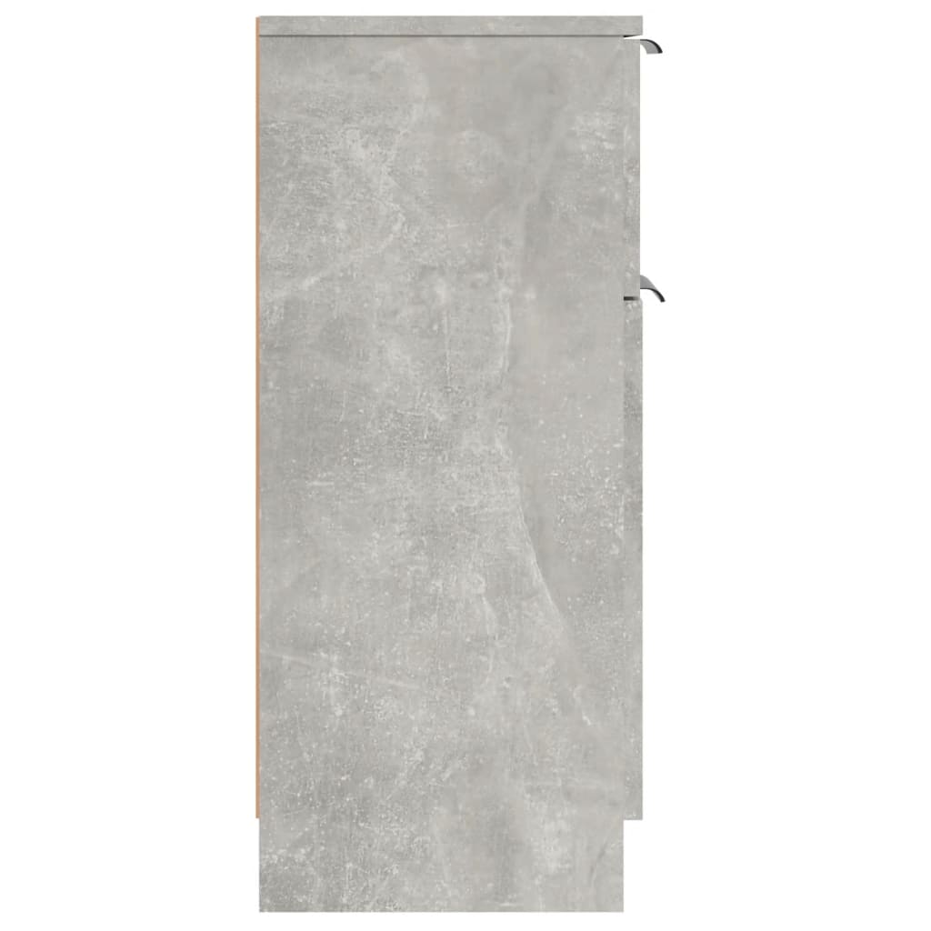 Komoda siva boja betona 30 x 30 x 70 cm od konstruiranog drva
