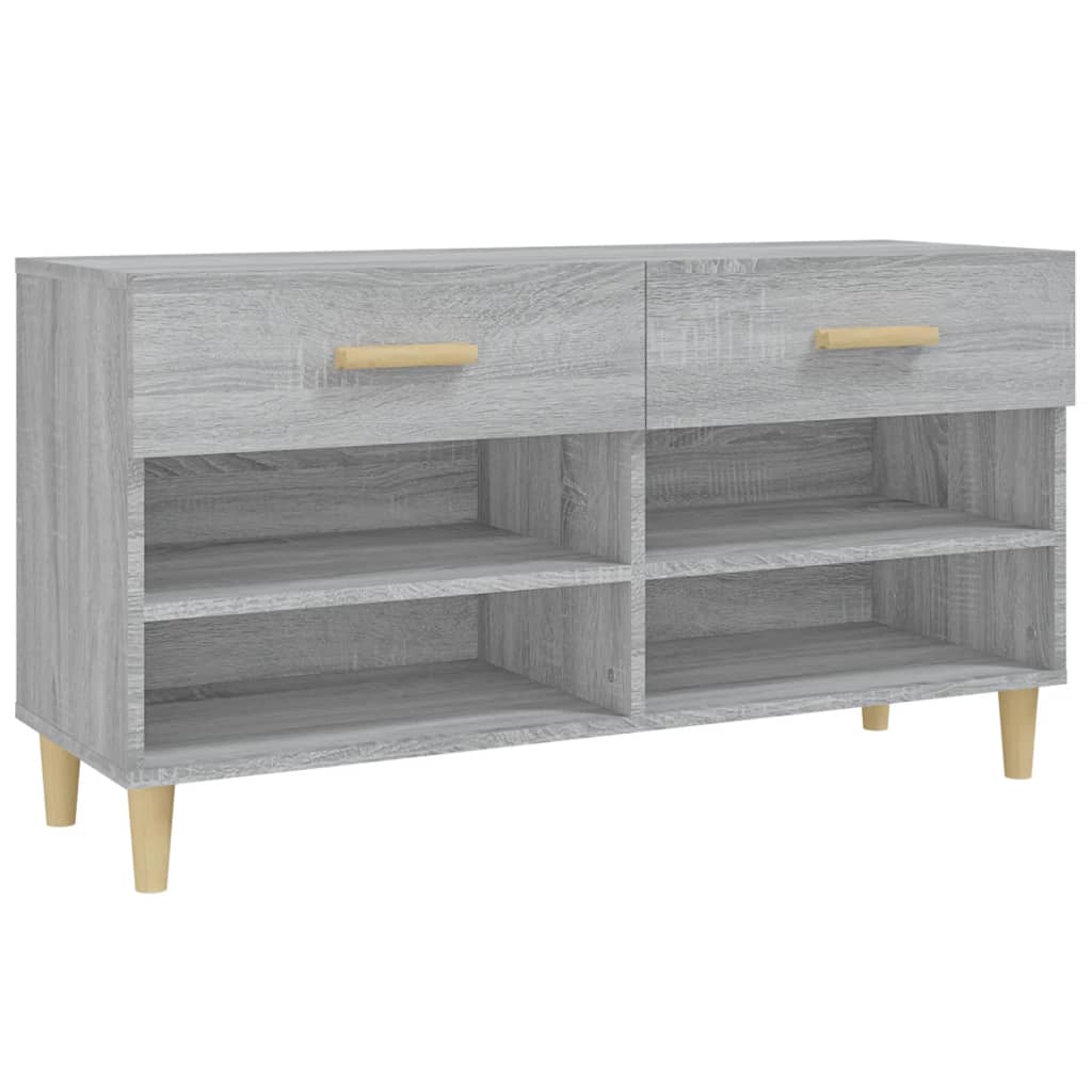 Ormarić za cipele sivi hrast 102 x 35 x 55 cm konstruirano drvo