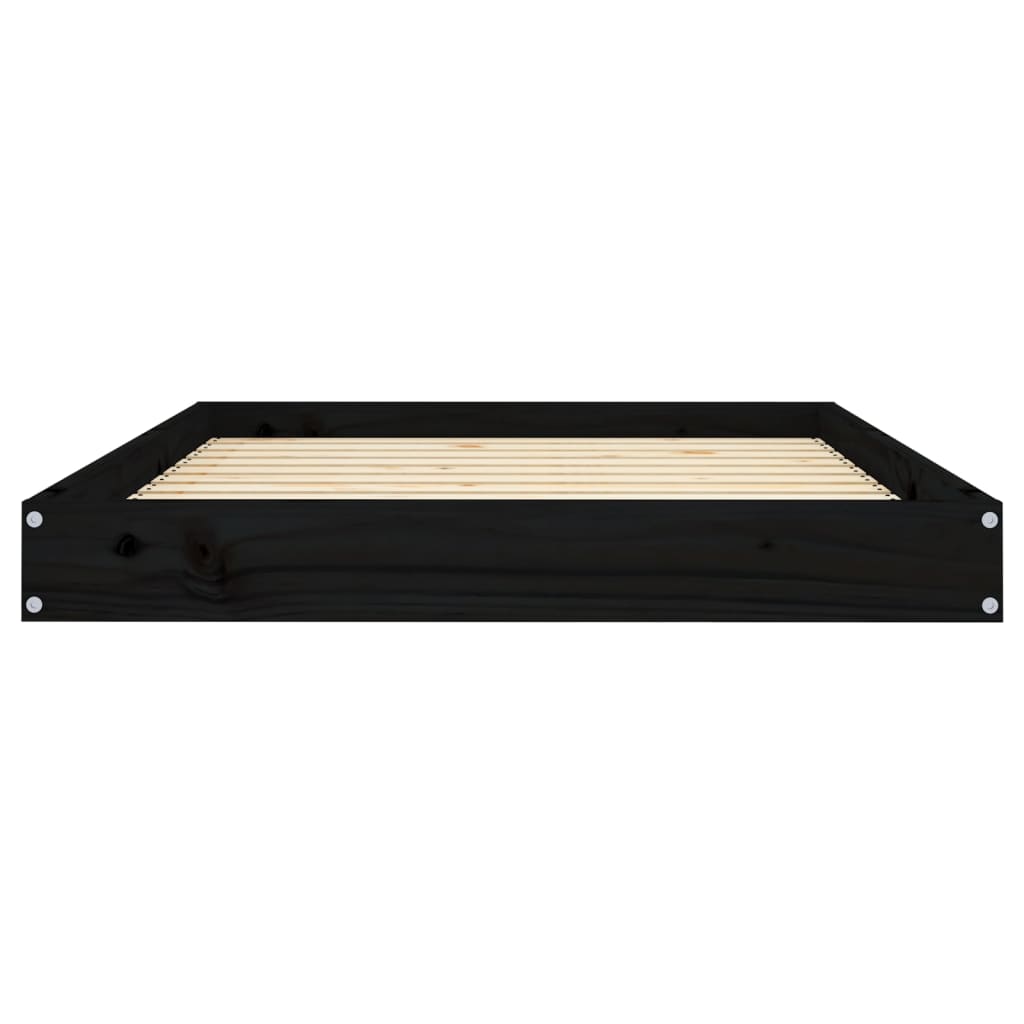 Krevet za pse crna 101,5x74x9 cm od masivne borovine