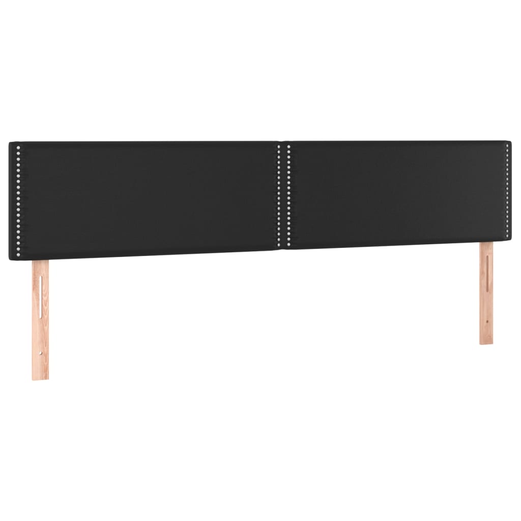 Uzglavlja crna 160x5x78/88 cm od umjetne kože